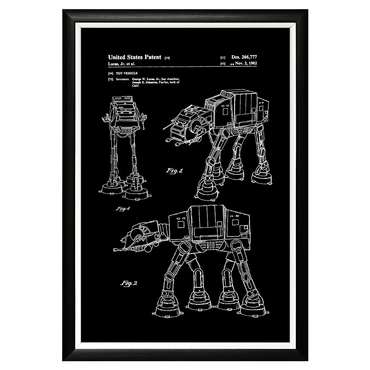 Арт-постер Патент Джорджа Лукаса на игрушку Звездные войны 