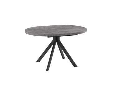 Раскладной обеденный стол Рондо серо-черного цвета