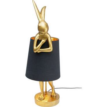 Лампа настольная Rabbit черно-золотого цвета