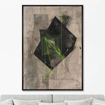 Репродукция картины на холсте Суперпозиция гиперкуба, No 2, 2025г.