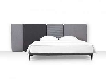 Кровать Licata 160х200 композиция 3 серого цвета