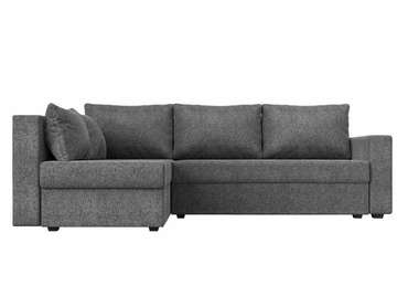 Угловой диван-кровать Мансберг серого цвета левый угол