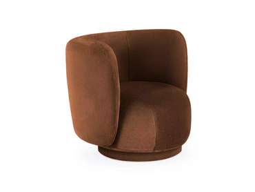 Кресло Lucca вращающееся коричневого цвета 