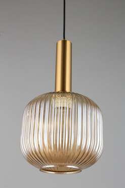 Подвесной светильник Triscina OML-99406-01 (стекло, цвет янтарный)