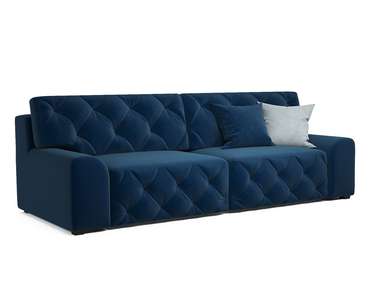 Прямой диван-кровать Милан темно-синего цвета
