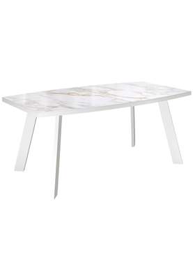 Раздвижной обеденный стол SL1600 белого цвета