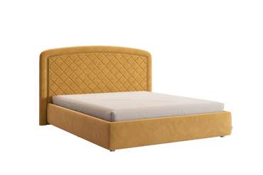 Кровать Сильва 2 160х200 желтого цвета без подъемного механизма