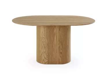 Стол обеденный овальный Mono 140 бежевого цвета