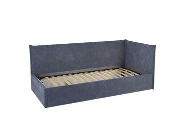 Кровать Квест 90х200 синего цвета с подъемным механизмом 