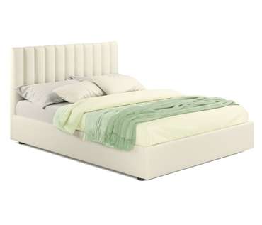 Кровать Olivia 160х200 с подъемным механизмом светло-бежевого цвета