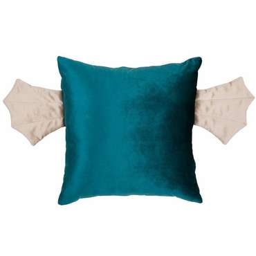 Подушка декоративная Дракон Стар сине-зеленого цвета