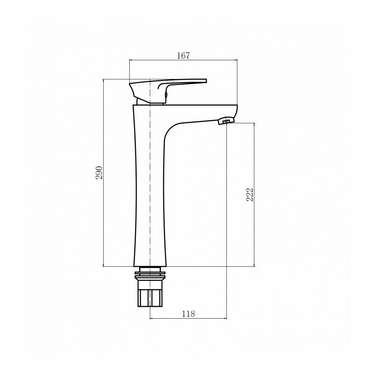Смеситель для раковины Plstart PL3005-17, графит