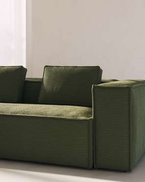 Угловой диван Blok зеленого цвета