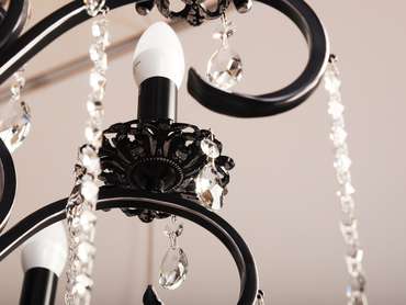 Подвесная люстра SD734-BL (металл, цвет черный)