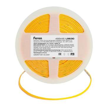 Светодиодная COB лента 400SMD(2110) 7Вт/м 4000K Feron LS630 48948