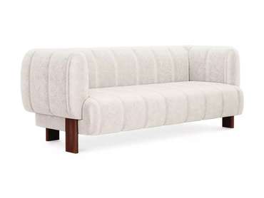 Диван Cassis молочного цвета с коричневыми ножками