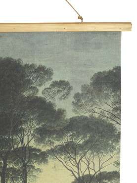 Картина подвесная Фламандский пейзаж 70х100 серо-голубого цвета