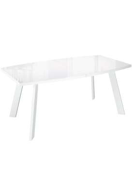 Раздвижной обеденный стол SL1600 белого цвета