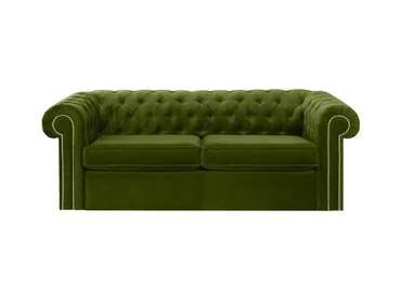 Диван-кровать Chesterfield зеленого цвета