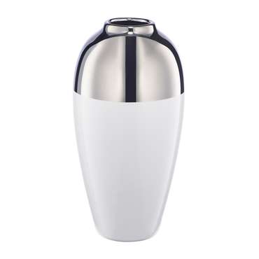 Декоративная ваза Шик бело-серебряного цвета