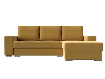 Угловой диван-кровать Дрезден желтого цвета правый угол