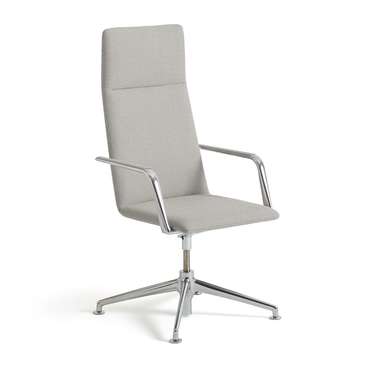 Кресло офисное из алюминия и со вставками из шерсти Torino серого цвета