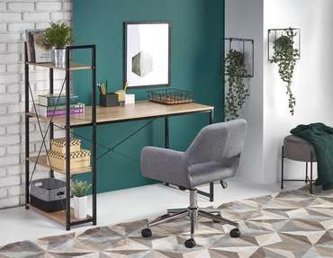 Письменный стол Narvik B-1 бежево-черного цвета