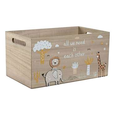 Коробка Разноцветный Натуральный Деревянный MDF 36 x 21 x 18 cm