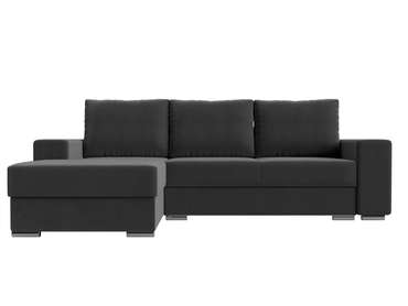 Угловой диван-кровать Дрезден серого цвета левый угол