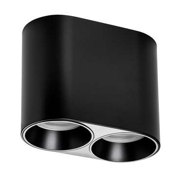 Рамка (светильник) PVC д/LED-модулей 941хх и LED-ламп D50мм RULLO 2x ROUND ЧЕРНЫЙ