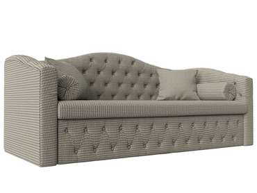 Прямой диван-кровать Мечта серо-бежевого цвета