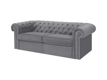 Диван-кровать Chesterfield темно-серого цвета