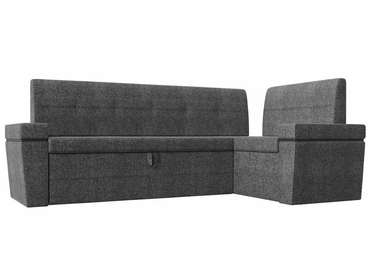 Угловой диван-кровать Деметра серого цвета правый угол