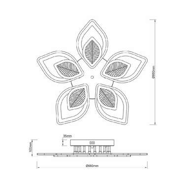 Потолочная люстра Anise 10288/10LED (акрил, цвет белый)