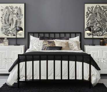 Кровать Сиэттл 140х200 черного цвета