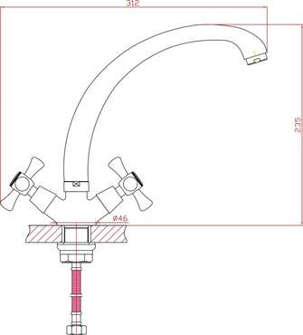 Смеситель Classic для кухонной мойки
