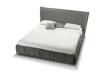 Кровать с подъемным механизмом Now 200х200 серого цвета