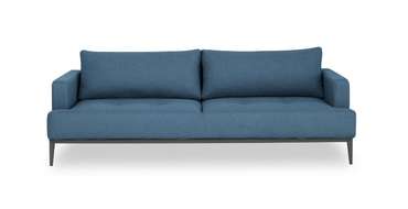 Прямой диван-кровать Бендиго Лайт синего цвета