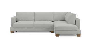 Угловой диван-кровать Дрезден светло-серого цвета