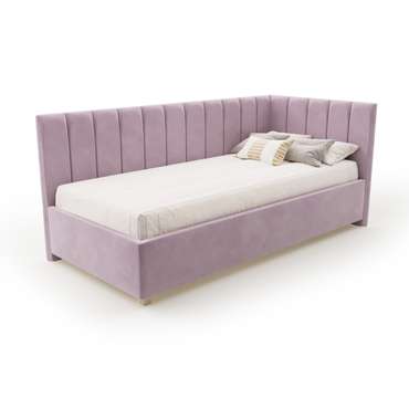 Кровать Помпиду 90х200 сиреневого цвета без подъемного механизма