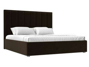 Кровать Афродита 160х200 с подъемным механизмом коричневого цвета