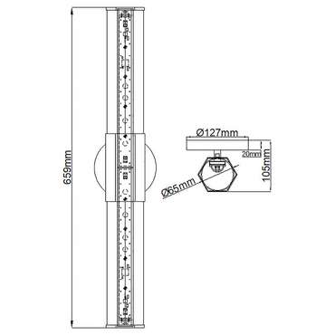 Бра QN-FACET-LED2-PC-BATH (стекло, цвет опал)