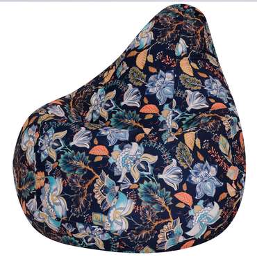 Кресло-мешок Груша 3XL Флоренция темно-синего цвета 