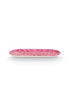 Блюдо для торта прямоугольное Jolie Flowes Pink розового цвета
