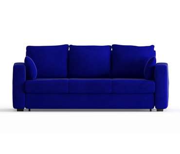 Диван-кровать Риквир в обивке из велюра синего цвета