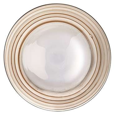 Блюдо Forest бежево-коричневое из выдувного стекла