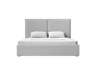 Кровать Аура 160х200 с подъемным механизмом белого цвета (экокожа)