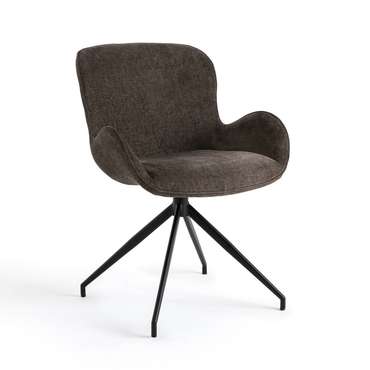 Кресло для стола вращающееся Asyar серо-коричневого цвета