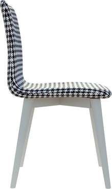 Кухонный стул Архитектор в ткани Melody с ножками белого цвета