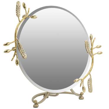 Настольное зеркало Oliva Branch бело-золотого цвета